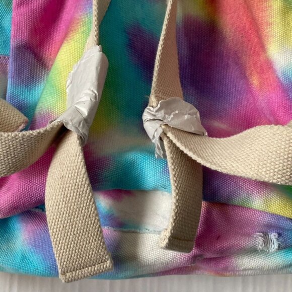 Urban Outfitters Tie Dye Distressed Canvas Backpack Large Pink Multicolor NWOT main image 6
